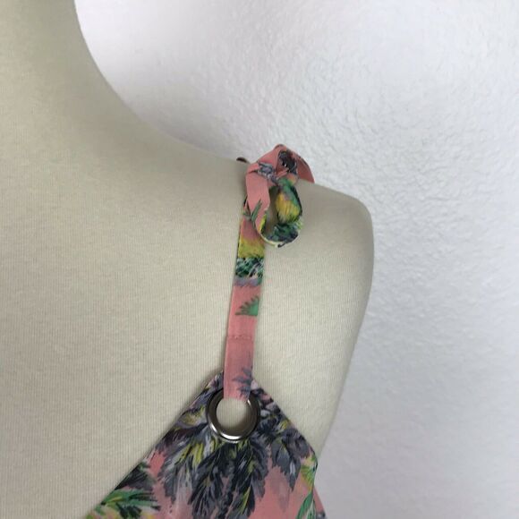 Line + Dot Tropical Print Ruffled Midi Tank Dress - Picture 6 of 12